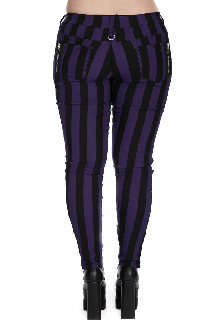 FOREVER YOURS STRIPED TROUSERS by Banned Apparel