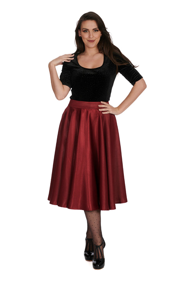 HAZEL SATIN SPARKLE SKIRT