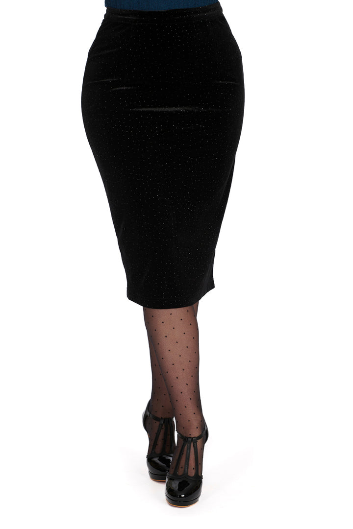 SPARKLE PENCIL SKIRT by Banned Apparel