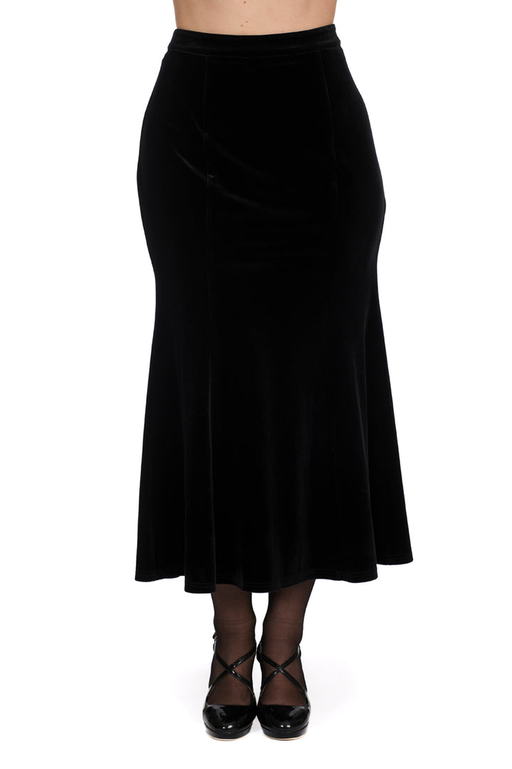 BETTY ROCK PEPLUM PENCIL SKIRT by Banned Apparel