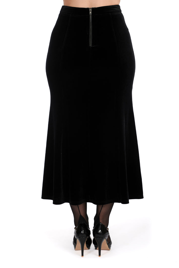 BETTY ROCK PEPLUM PENCIL SKIRT by Banned Apparel