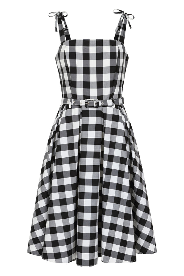 June gingham swing dress