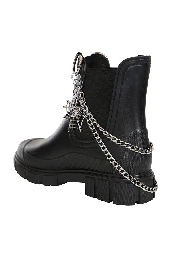 WEB OF FATE SPIDERWEB & SKULL DOUBLE CHAIN