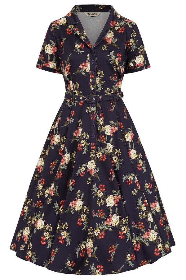 Bella Romantic floral swing dress