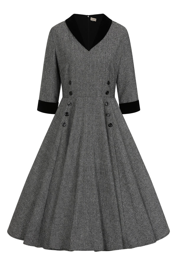 Sylvia herringbone Swing dress