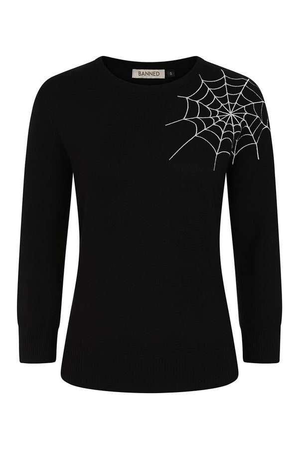Banned Apparel - Alina Spiderweb Jumper