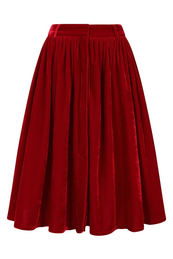 Millie Velvet swing skirt