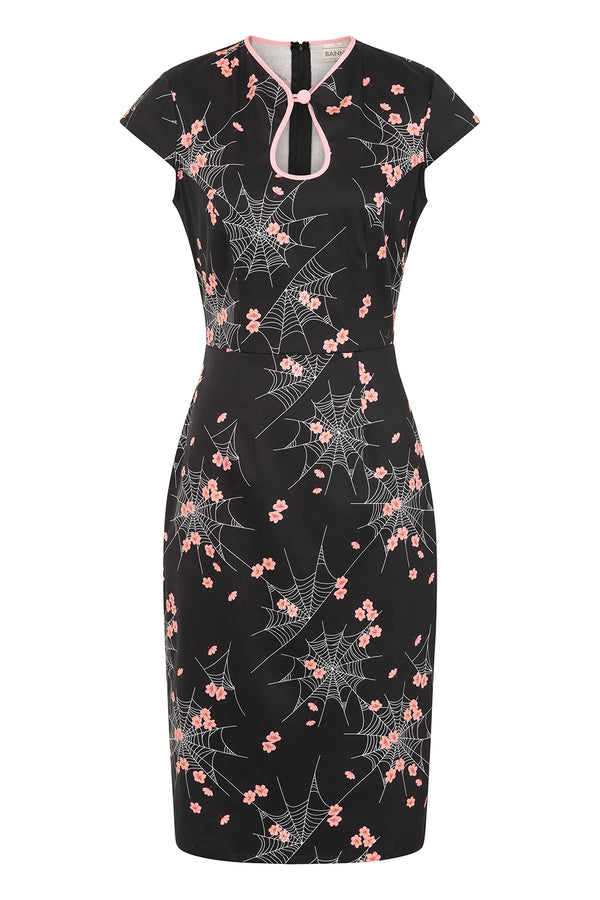 Kaori Spiderweb blossom pencil dress