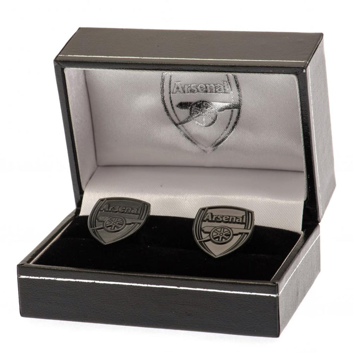 Arsenal FC Black IP Cufflinks by Football>Premier League>Arsenal FC