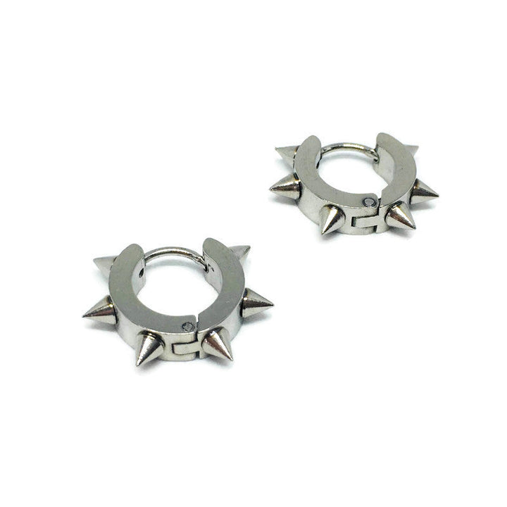 Gifts From The Crypt - Spiked Mini-Hoop Earrings-2