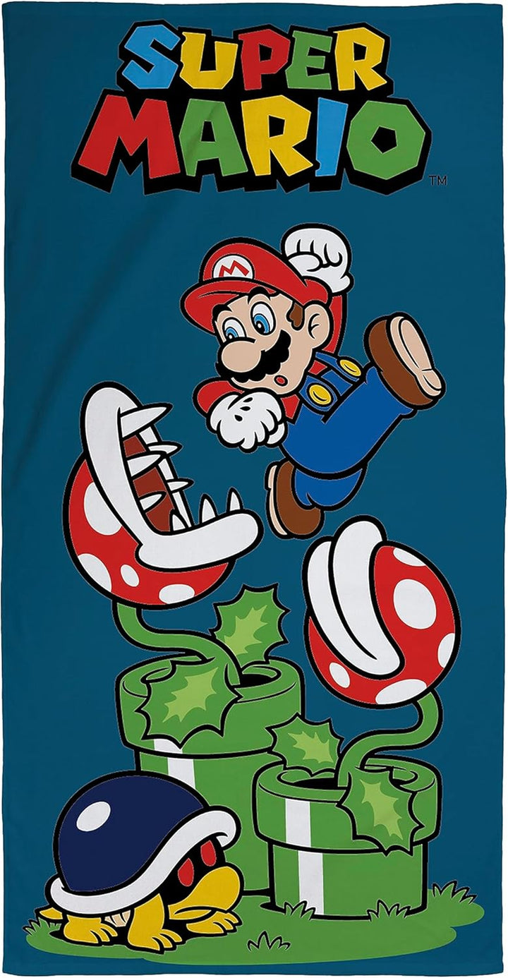 Official Nintendo Super Mario Kids Towel One Size 70cm x 140cm