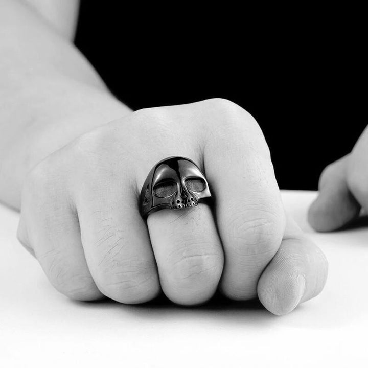 Crypt Statement Skull Stainless Steel Ring by Darkstorm