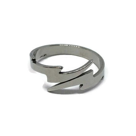 Gifts From The Crypt - Lightning Bolt Adjustable Band Ring-2