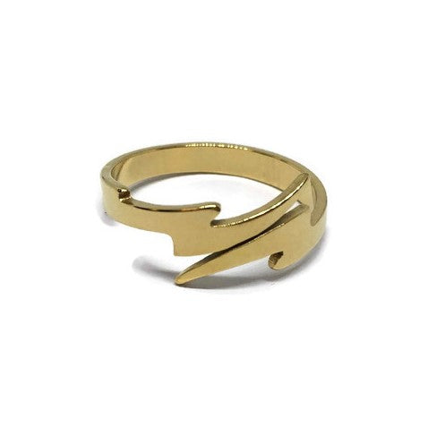 Gifts From The Crypt - Lightning Bolt Adjustable Band Ring-1