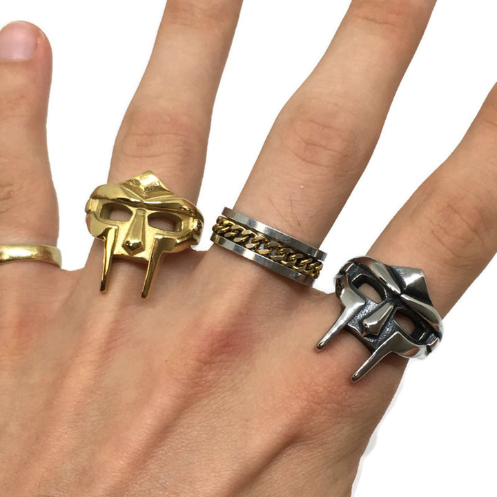 MF DOOM Steel Mask Ring by Gifts From The Crypt