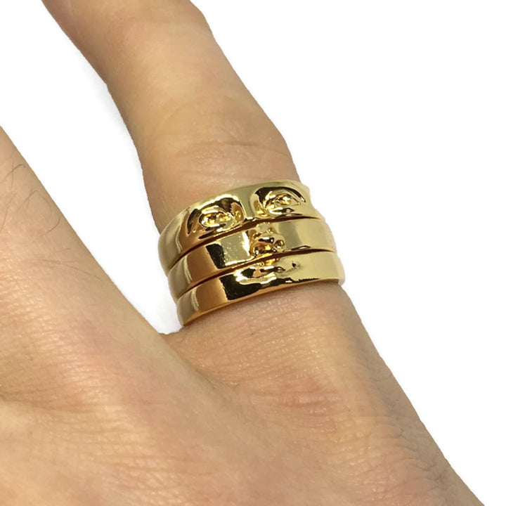 Gifts From The Crypt - Art Deco Face Ring Set-1