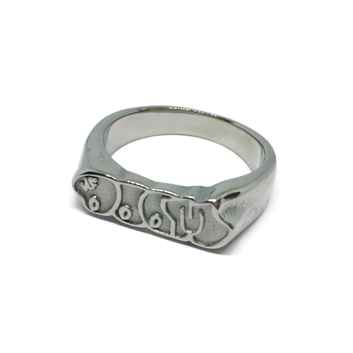 Gifts From The Crypt - MF DOOM Steel Graffiti Ring-5