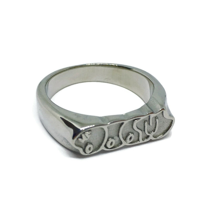 Gifts From The Crypt - MF DOOM Steel Graffiti Ring-2