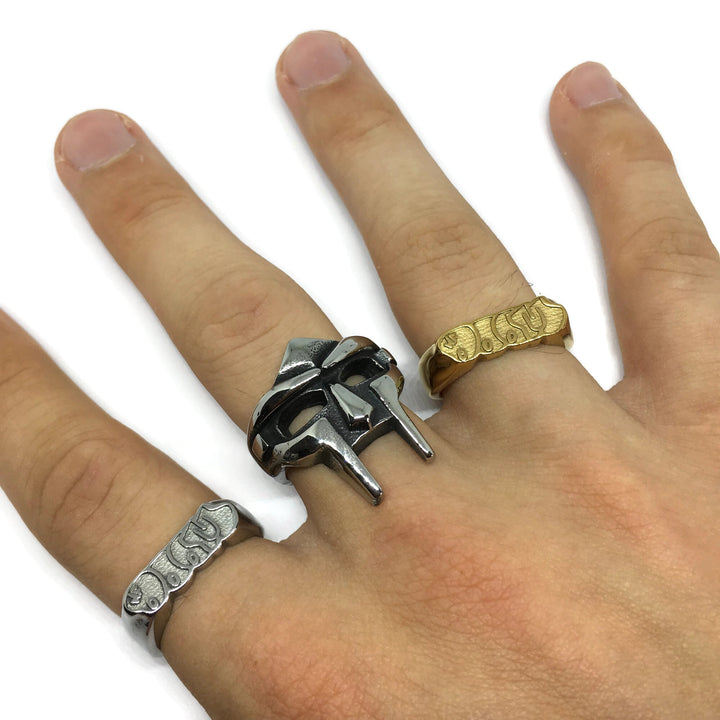 Gifts From The Crypt - MF DOOM Steel Graffiti Ring-1