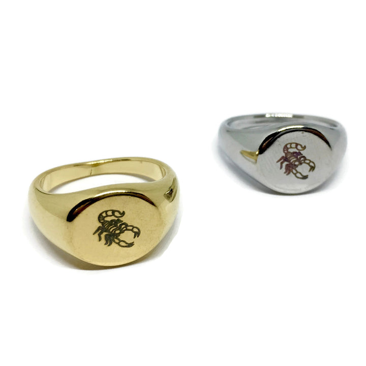 Scorpion Steel Signet Ring-0