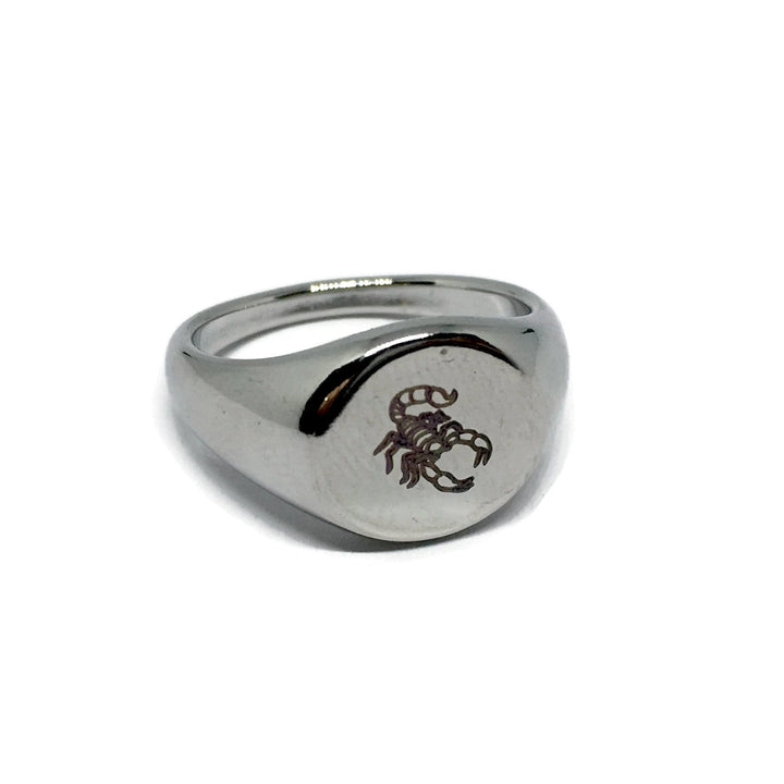 Scorpion Steel Signet Ring-3