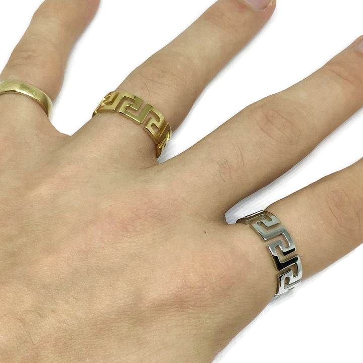 Gifts From The Crypt - Aztec Pattern Cut-Out Ring-1