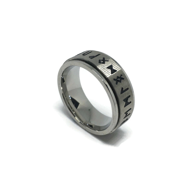 Nordic Runes Spinning Band Ring by Gifts From The Crypt