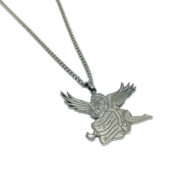 True Romance Cherub Tattoo Necklace-4