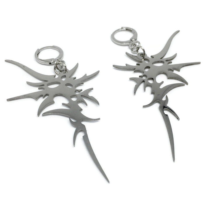 Spiky Lightning Bolt Earrings-1