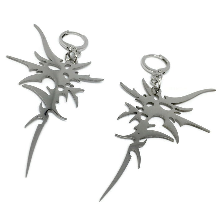 Spiky Lightning Bolt Earrings-2