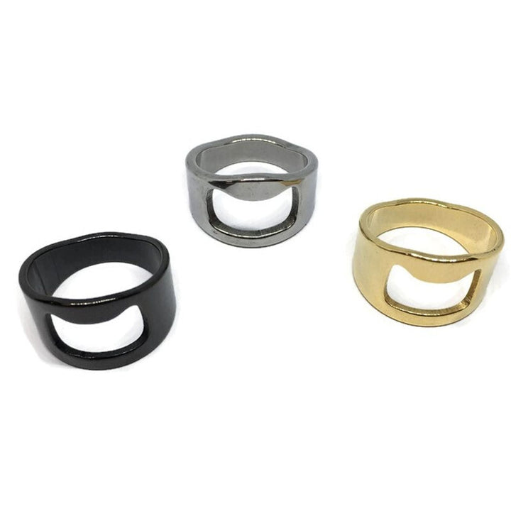 Bottle Opener Stainless Steel Ring by Gifts From The Crypt