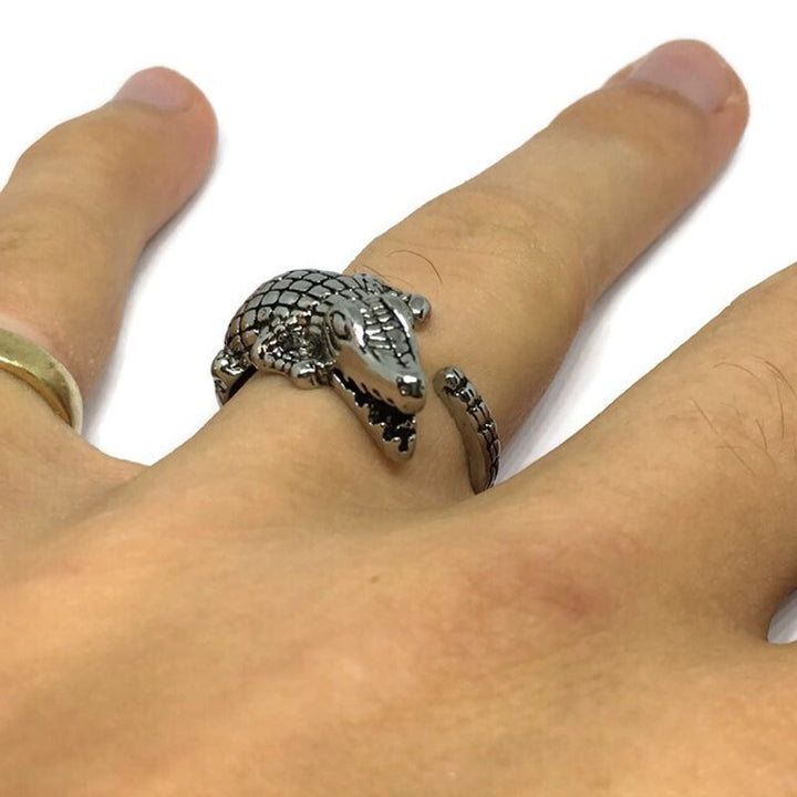 Gifts From The Crypt - Crocodile Adjustable Band Ring-1