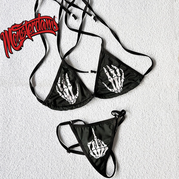 Monsterdam - Skeleton Hands Strip Off Bikini Set by Monsterdam