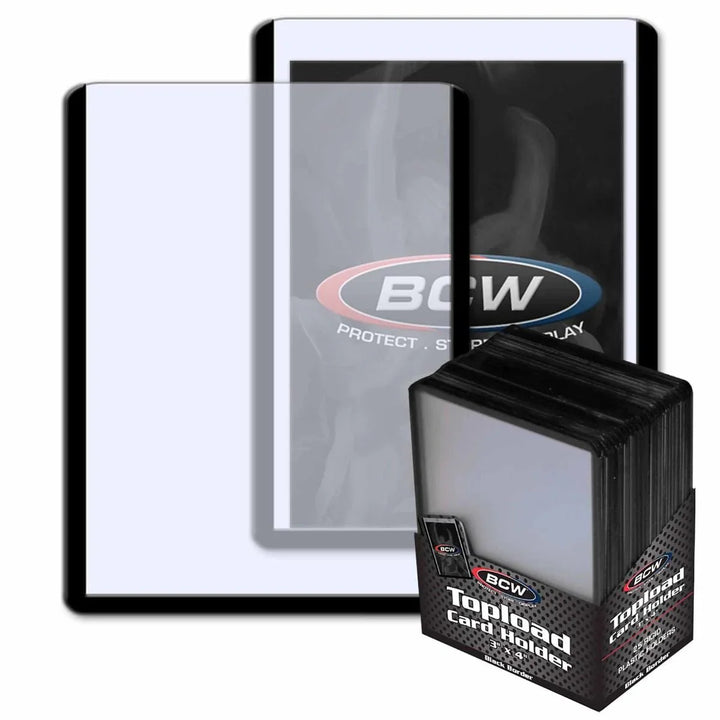 3x4 Topload Permium Card Holder, Black Border by BCW