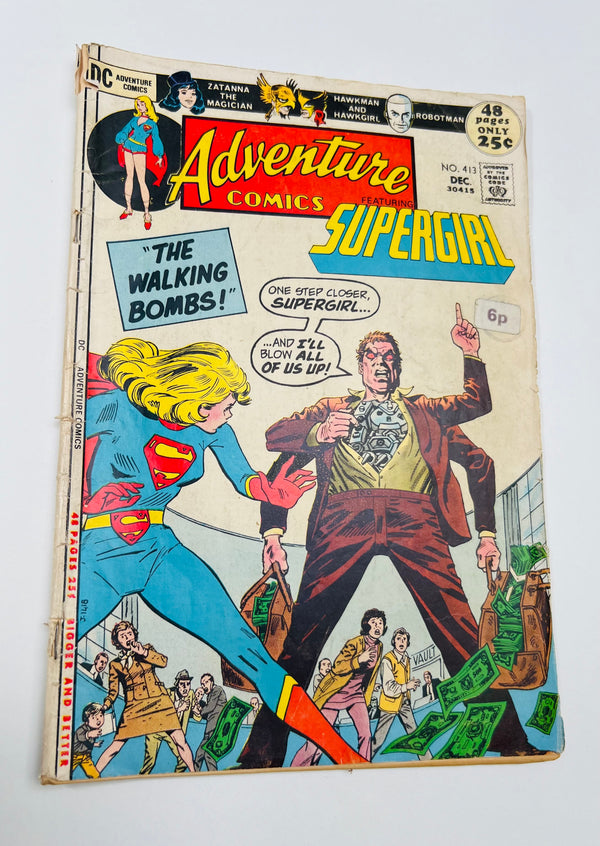 DC - Adventure Comics Issue 413 Bronze Age Comics (1971) Supergirl 6.0 Grade