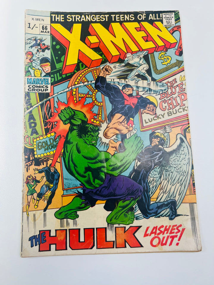 Marvel Comics - The Uncanny X-Men Issue 66 Silver Age Comic Incredible Hulk by Marvel