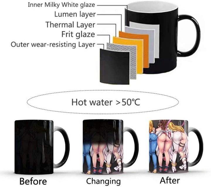 Hot Ladies Heat Changing Coffee Mug Men's Gift