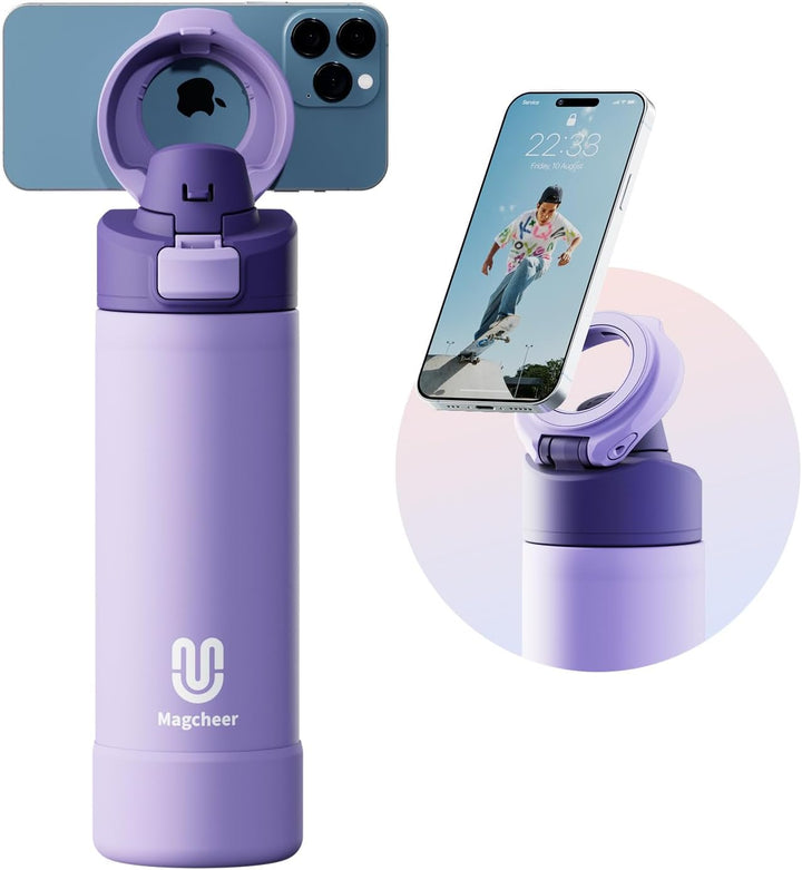 Magcheer - Insulated Magnetic Water Bottle Phone Holder Keeps Cold for 24 Hours by Magcheer