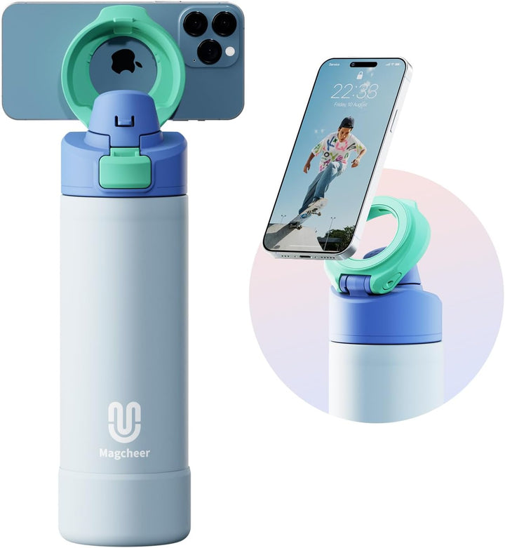 Magcheer - Insulated Magnetic Water Bottle Phone Holder Keeps Cold for 24 Hours by Magcheer