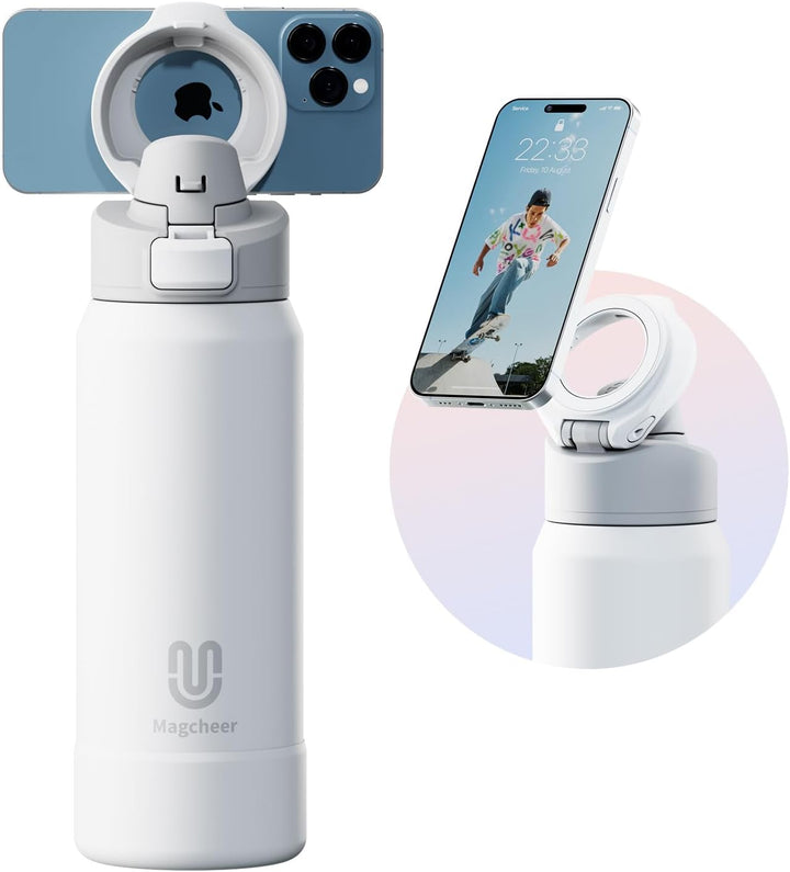 Magcheer - Insulated Magnetic Water Bottle Phone Holder Keeps Cold for 24 Hours by Magcheer