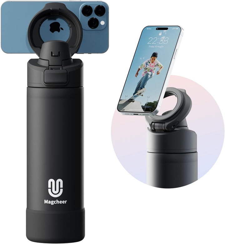 Magcheer - Insulated Magnetic Water Bottle Phone Holder Keeps Cold for 24 Hours by Magcheer