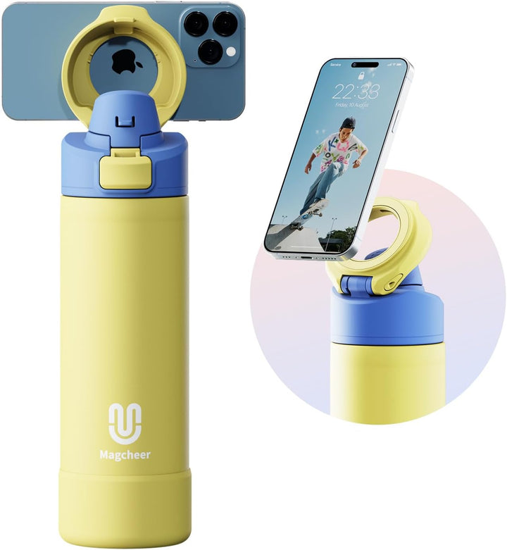 Magcheer - Insulated Magnetic Water Bottle Phone Holder Keeps Cold for 24 Hours by Magcheer