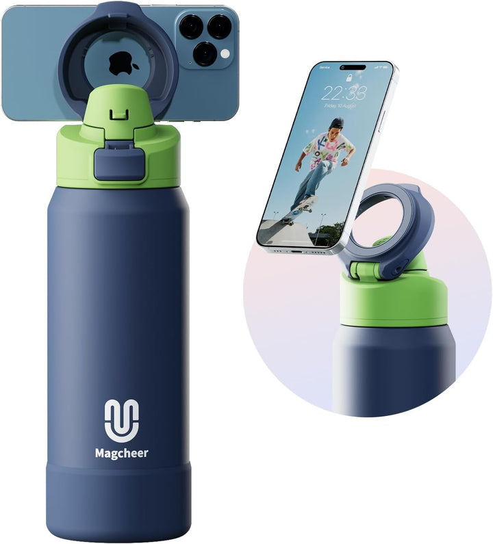 Magcheer - Insulated Magnetic Water Bottle Phone Holder Keeps Cold for 24 Hours by Magcheer