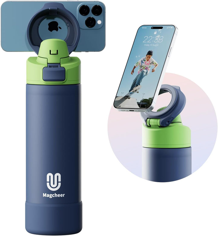 Magcheer - Insulated Magnetic Water Bottle Phone Holder Keeps Cold for 24 Hours by Magcheer