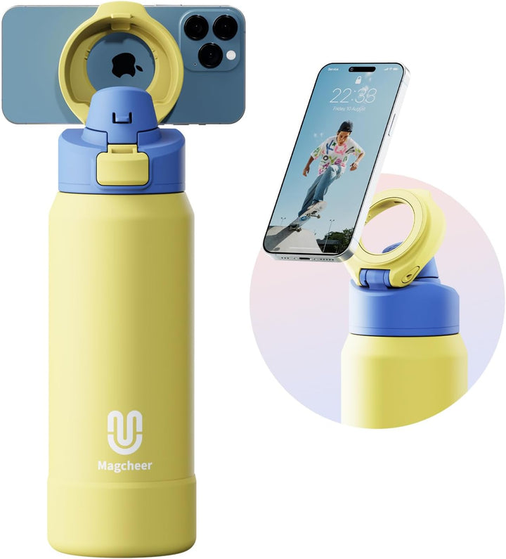 Magcheer - Insulated Magnetic Water Bottle Phone Holder Keeps Cold for 24 Hours by Magcheer