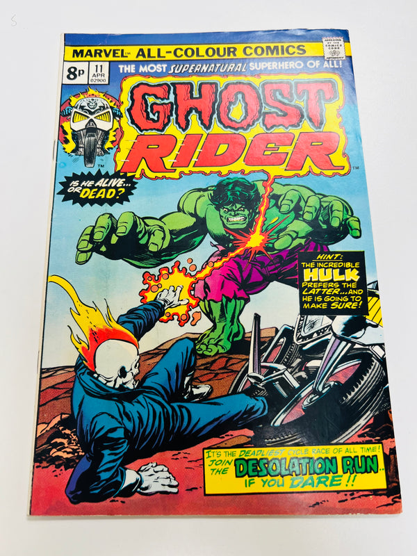 Marvel - Ghost Rider #11 (1975) vs The Hulk Sal Buscema Art