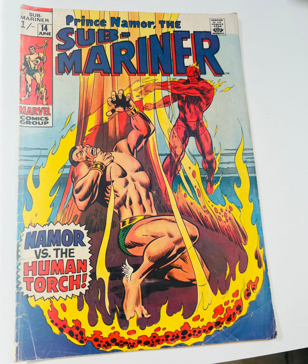 Marvel Comics - Submariner Issue 14 1st Appearance Of Toro Silver Age Comic (1969) 6.0 FN Grade