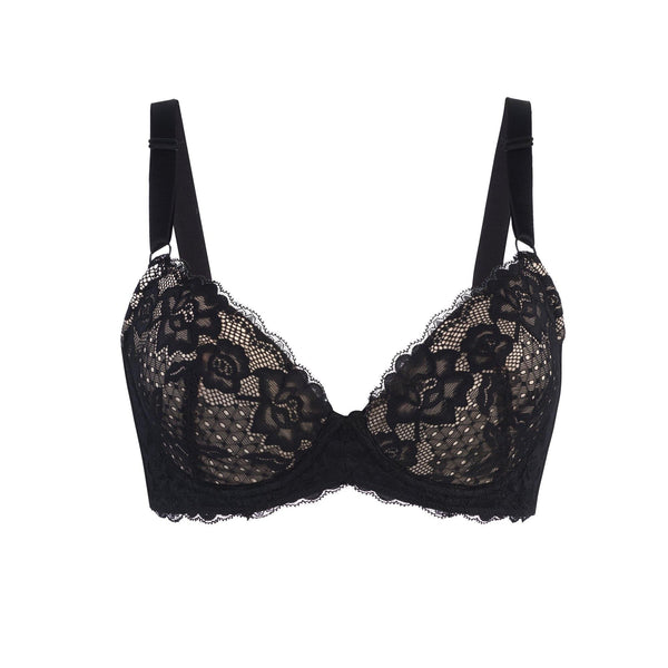 Debbie Lace Organic Cotton & Silk Plunge Bra-0