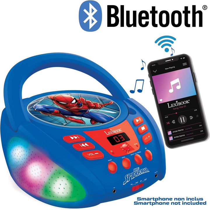 Lexibook- Marvel Spider-Man Bluetooth CD Player for Kids