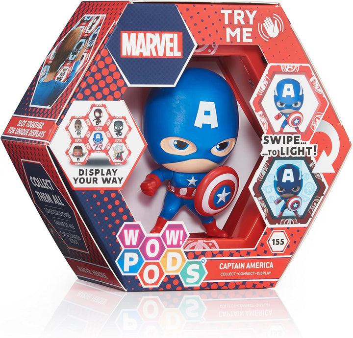 WOW! PODS - 4D Marvel Captain America Collectable Bobble-head Figure 3+